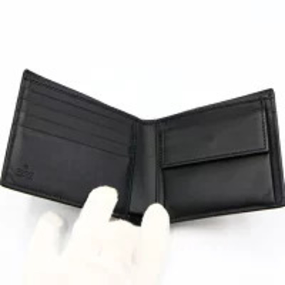 Gucci Bi fold Wallet Snake GG Supreme Black Gray h - Picture 7 of 11